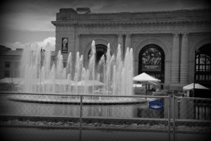 Fence in front of Union Station in Kansas City, MO