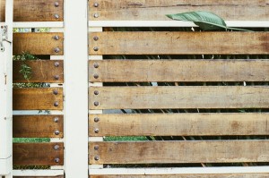 Commercial Horizontal wood plank fence