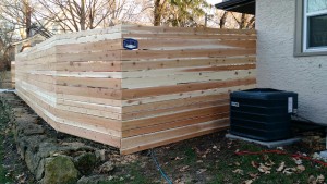 Horizontal Cedar Fence with Varying Widths