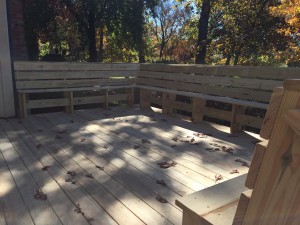 Cedar Deck with Bench around perimeter