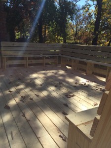 Wood Deck with Bench