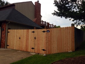 Double Wood Gate and walk thru gate | Prime Fence Company, LLC